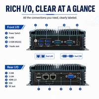 Computadora Compacta Integrada, Doble LAN, USB, COM, HD, VGA, WiFi, 4G Opcional, para Control de Máquinas, Compatible con Windows y Linux, Mini PC Integrada
