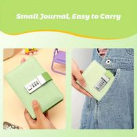 Carnet d'adresses en cuir à spirale A7 A6 A5 A3 avec serrure à code, pages doublées en tissu de haute qualité pour journal intime