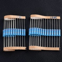 1/4W Resistencia de película metálica 1% 1K 2K 4,7 K 10K 100K 220K 220ohm 330 ohm 680 ohm 1M Resistencia 0,25 W