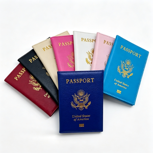 Logo de conception personnalisé en gros <span class=keywords><strong>pas</strong></span> <span class=keywords><strong>cher</strong></span> coloré USA Amérique étui à passeport couverture de passeport - Product Image 1