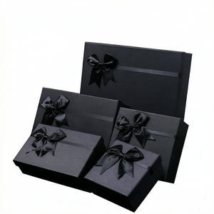 Scatola Rigida <span class=keywords><strong>di</strong></span> Alta Qualità per Sciarpe e Souvenir, Grande Capacità, con Fiocco, Coperchio Superiore e Inferiore, Materiali Riciclati, Stampa a Caldo su Carta - Product Image 2