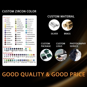 wholesale plata 925 sterling silver <b>Turquoise</b> blue simple finger <b>ring</b> heart zircon stone engagement stacking <b>rings</b> for girls - Product Image 6