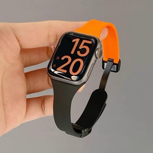 Coque en silicone à blocs de couleurs + <span class=keywords><strong>bracelet</strong></span> pour <span class=keywords><strong>Apple</strong></span> <span class=keywords><strong>Watch</strong></span> 10 Band 44mm 40mm 45mm 41 49mm 42 38 <span class=keywords><strong>Bracelet</strong></span> pour IWatch <span class=keywords><strong>Ultra</strong></span> Series 8 SE - Product Image 3
