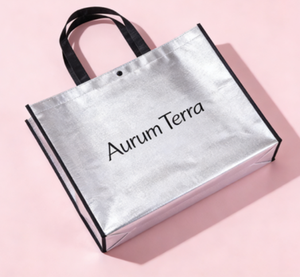 Sacs de courses réutilisables écologiques en tissu non tissé avec poignées et logo personnalisé, motif lettres - Product Image 2