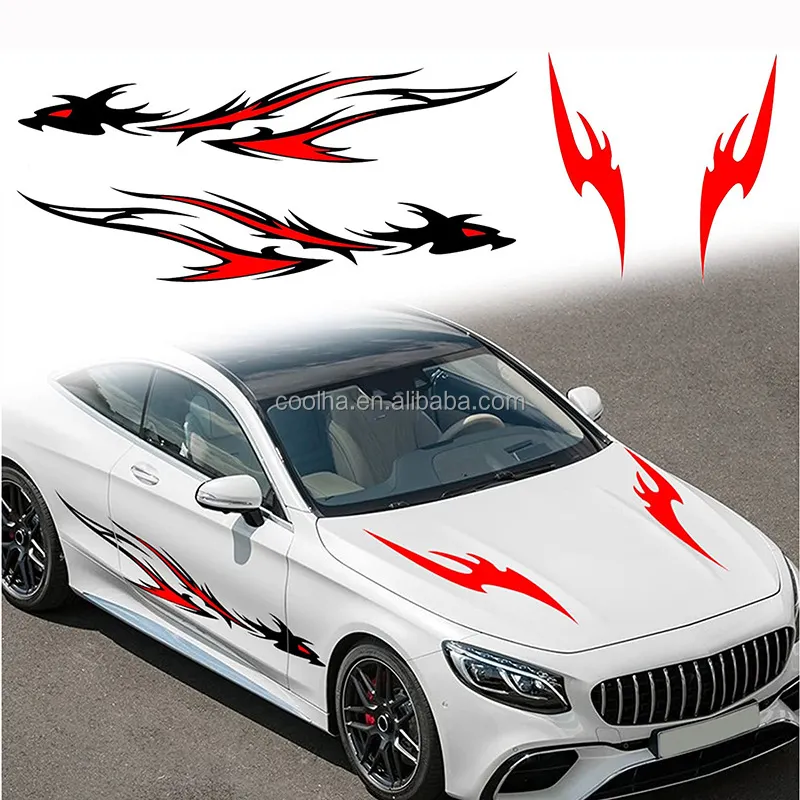 Hood Cover Car Racing Stickers Vinyl Film Long Big Stripes Universal DIY Modified Decals Sports Styling Auto Tuning Accessories