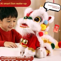Peluche Électrique Danse du Lion de Style Chinois, Tendance et Alimentée par l'IA - Le Charme Porte-Bonheur Idéal pour le Nouvel An et les Cérémonies d'Ouverture de Porte
