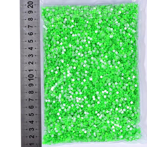 SS6-SS30 Couleur Vert Fluo Rond Cristal Pierre Non Hotfix Strass Applique Flatback Verre Néon Strass pour Vêtements Bijoux - Product Image 5