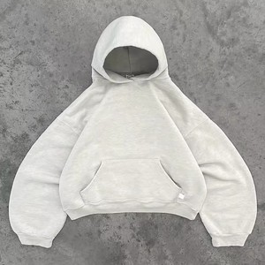 100% Cotton PULLOVER Hoodie Plus Size French Terry Knit Solid <strong>Sweat</strong> <strong>Set</strong> Custom Print 3D Embroidery Puff Zip up Hoodie <strong>Set</strong> - Product Image 3