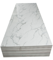 Panneau mural en PVC à revêtement UV imitation marbre, haute brillance, facile à installer, luxueux, imperméable, sans formaldéhyde, flexible, résistant au feu