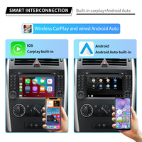 Reproductor Multimedia para Auto 2DIN con Android KLYDE 7, Navegación GPS, Control del Volante, Cámara de Reversa AHD para BENZ Clase A-B