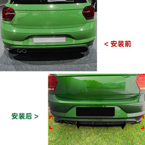 สปอยเลอร์หลังแบบมันเงาสีดำ ยี่ห้อ Amp-Z สำหรับรถ Volkswagen Polo Mk6 Gti ปี 2018-2021 สไตล์แต่ง - Product Image 4
