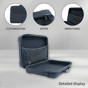사용자 정의 로고 심플한 디자인 지퍼 클로저 블랙 48x33cm 방수 내구성 휴대용 에바 하드 쉘 케이스 - Product Image 2