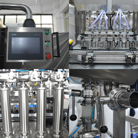 Machines de remplissage automatiques de liquides visqueux L&B à 6 têtes, machine de remplissage pneumatique à piston pour bouteilles d'eau