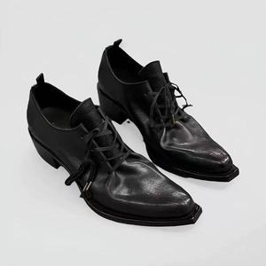 Zapatos Oxford de Vestir para Hombre, de Cuero Genuino Negro, con Punta Puntiaguda y Cordones, para Todas las Temporadas, con Suela de Goma, Duraderos y Elegantes - Product Image 6