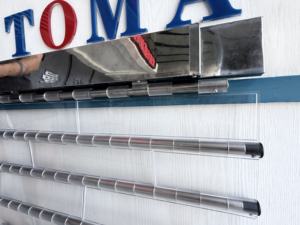 Volet roulant électrique commercial TOMA, transparent, design moderne, en alliage <span class=keywords><strong>d</strong></span>'aluminium, acier inoxydable, <span class=keywords><strong>rideau</strong></span> en cristal - Product Image 4