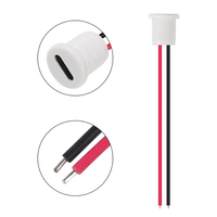 Typ-C-Gehäuse 2-Pin Typ-C-Buchse Wasserdichter Anschluss Weiblicher Ladeanschluss 3A USB-C-Ladestecker