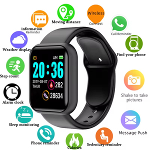 Nuovo Smartwatch Y68 D20 Unisex, Tracker Fitness Sportivo con Cinturino in Silicone, Impermeabile, per Monitoraggio del Sonno, Compatibile con Windows Mobile - Product Image 1