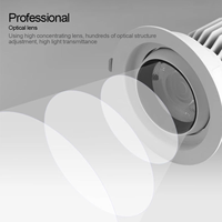 Plafonniers encastrés intelligents anti-éblouissement modernes à LED pour hôtels, 40W, ronds, en aluminium, spot LED COB, DALI dimmable