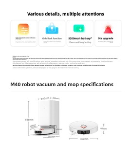 Robot de nettoyage de sol intelligent pour hôtel M40 - Tout-en-un : balayage, lavage, aspiration, design ultra-fin, forte puissance d'aspiration - Product Image 3