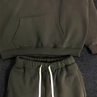 Ensemble sweat à capuche et pantalon de survêtement 100 % coton pour homme, grande taille, pull à capuche, survêtement de haute qualité, streetwear décontracté d'hiver