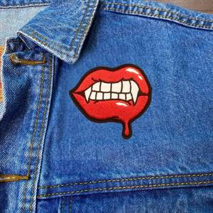 New Punk Style Iron on Embroidery Rock <b>Lighter</b> Beer Rose Stay Weird Patch for Clothing Bag Jeans Decoration - Product Image 2