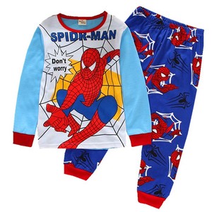 Conjunto de Pijamas de Primavera/Otoño para Niños, Diseño Casual de Dibujos Animados, 100% Algodón, con Estampado de Spiderman y Cars, Ropa de Dormir de Superhéroes - Product Image 6