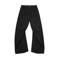 Salopette décontractée en coton délavé style rétro américain, taille élastique, coupe mi-haute, nouvelle collection hiver 26, motif Machete 3D