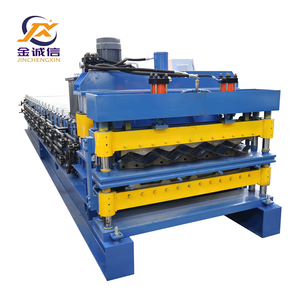 Venta directa de fábrica Venta caliente Azulejo de metal de alta calidad Hoja de techo de acero firme Azulejo esmaltado Hoja de techo Máquina formadora de rollos - Product Image 1