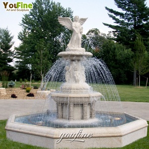 Fontana d'Acqua Angelo in Marmo Bianco per <span class=keywords><strong>Giardino</strong></span> Esterno Moderno Naturale di Alta Qualità YOUFINE Ornamenti da <span class=keywords><strong>Giardino</strong></span> Europei - Product Image 3