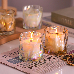 Nouveaux matériaux bon prix bougeoirs en verre cristal pot de bougie en verre <span class=keywords><strong>fantaisie</strong></span> - Product Image 1