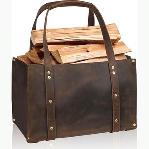 Sac de transport pour bûches, grand format, robuste, enduit de cire, pour foyer, poêle, camping en plein air, sac de rangement pour bois, échantillon gratuit - Product Image 1