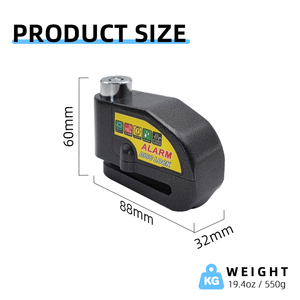 Xách tay Keyless báo động an ninh Xe Đạp Khóa cho xe đạp leo núi & xe điện chống trộm hợp kim kẽm Đĩa Phanh Xe Đạp Khóa - Product Image 2