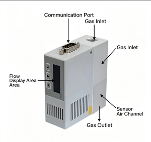 Mesure précise de l'air, de l'azote, de l'oxygène et des gaz non corrosifs avec affichage numérique LCD - Product Image 6