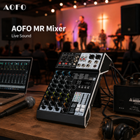 Console de mixage professionnelle 4/6/8 canaux avec DSP, réverbération, Bluetooth et entrées USB XLR/RCA pour enregistrement, scène, karaoké et performance à domicile