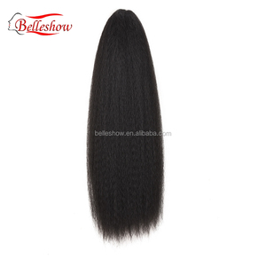 Perruque queue de cheval Afro synthétique lisse et crépue — noble, <span class=keywords><strong>chignon</strong></span> de <span class=keywords><strong>cheveux</strong></span> longs pour femmes, queue de cheval, <span class=keywords><strong>cheveux</strong></span> YAKI de 22 pouces, offre spéciale - Product Image 3