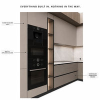 Ensemble de meubles de cuisine modernes sur mesure en bois massif et contreplaqué, rangement mural pour projets complets de maison