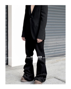 <span class=keywords><strong>Jeans</strong></span> da <span class=keywords><strong>Uomo</strong></span> Stile RICK Hip Hop Estivi, Gamba Larga e Svasata, Denim Nero alla Moda - Product Image 5