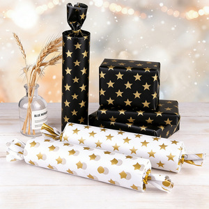 Gold Stamping Stars Tissue <b>Paper</b> Double Side Metallized Gift Craft <b>Paper</b> 17gsm Offset Printing Compatible - Product Image 4