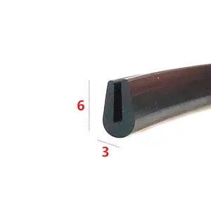 Manufacturer Custom Sliding door rubber seals plastic profiles u shaped edge strip