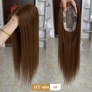 Toppers de Cabello Humano Listos para Enviar, Base Mono 3*5.5 con Línea de Cabello Natural, Topper Mono de Cabello Humano Virgen Europeo para Mujeres - Product Image 1