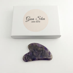 Gua sha de aventurina azul con caja, guasha de cuarzo rosa en forma de corazón, herramienta de masaje de jade con caja para raspado. - Product Image 5