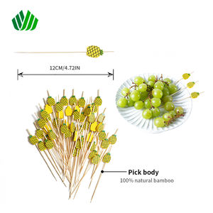 Diseño <span class=keywords><strong>de</strong></span> dibujos animados bambú fruta palo <span class=keywords><strong>piña</strong></span> cuenta roscada niños fiesta sándwich pastel <span class=keywords><strong>pinchos</strong></span> - Product Image 1