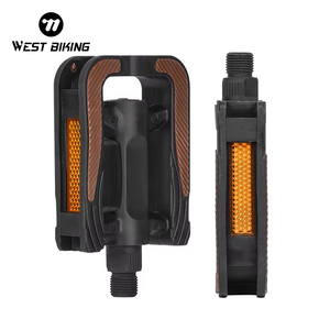 WEST BIKING-Pédales de vélo antidérapantes en TPR, feuille réfléchissante, noir, PP, résistant à l'usure - Product Image 1