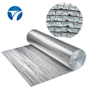 Material de aislamiento térmico de burbujas de papel de aluminio resistente al fuego para techo de ático