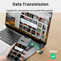 Adaptateur USB Bluetooth 5.3 Portable Émetteur-Récepteur Audio Sans Fil pour Ordinateur PC Portable