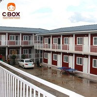 Unité d'hébergement modulaire préfabriquée Cbox de 20 pieds avec salle de bain pour bureau sur chantier de construction, maison conteneur