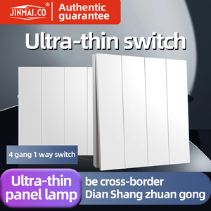 Bán hàng trực tiếp thiết kế hiện đại 4 gang vật liệu nhựa ánh sáng Tường chuyển đổi ổ cắm phổ điện ổ cắm điện bền tường chuyển đổi - Product Image 2