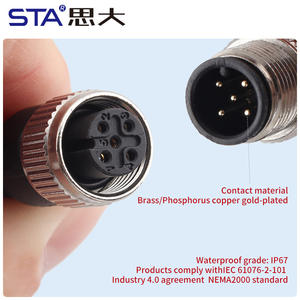 母公NMEA2000 M12 120ohm电阻终结器短路端子插头N2K 2 3 4 5 6 8 12 17pin防水连接器 - Product Image 4