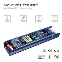 Alimentation LED IP20 avec driver LED 12V 24V 36V 48V 30W-500W, alimentation LED à découpage 200W pour intérieur, pour bande LED