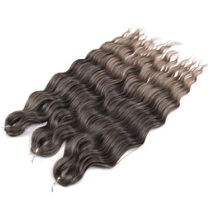 Extensiones de Cabello Sintético al por Mayor, Resistentes a Altas Temperaturas, Trenzas Profundas, Trenzas Rizadas de Ganchillo, Cabello Sintético - Product Image 3